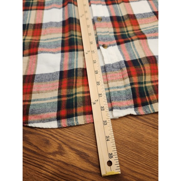 J Crew Midweight Plaid Flannel Shirt Classic Mens Size XL - Picture 4 of 6